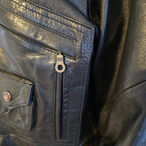 Diva Sport NYC Black Leather Jacket, Size M - Picture 8 of 14